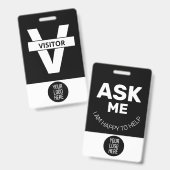 Benutzerdefinierter Besucher - Foto-Pass - Name-ID Ausweis (Vorder- & Rückseite)