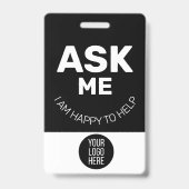 Benutzerdefinierter Besucher - Foto-Pass - Name-ID Ausweis (Rückseite)