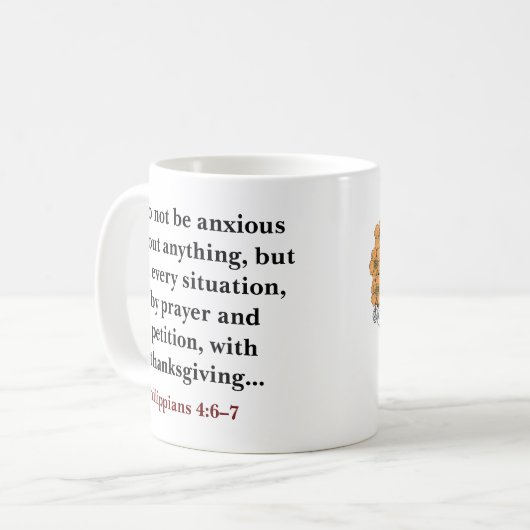 Benutzerdefinierter Bibelvers Keine Angst Kaffeetasse (Vorderseite Links)