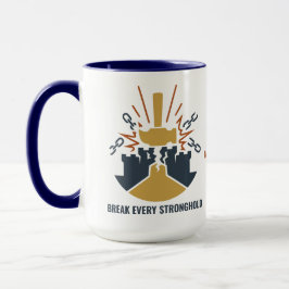 Benutzerdefinierter Bibelvers - Mächtig durch Gott Tasse