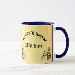 Benutzerdefinierter "Bibliothek von" Buchlesebeche Tasse