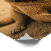 Benutzerdefinierter Bild- und Text-Retro-Strandpos Poster (Ecke)