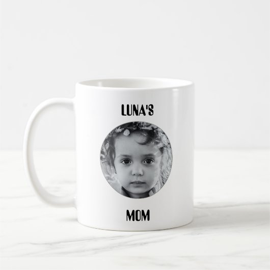 Benutzerdefinierter Bilder- & Namens-Becher Kaffeetasse (Links)