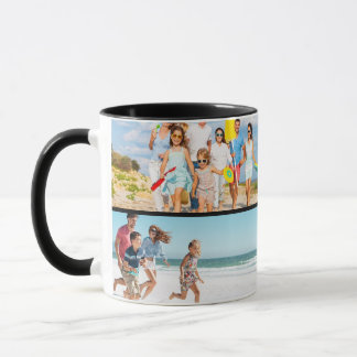 Benutzerdefinierter Bilderbecher mit 4 Fotos Gesch Tasse