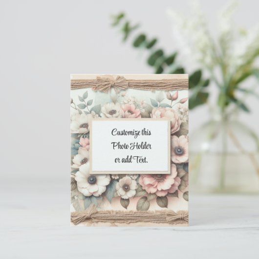 Benutzerdefinierter Bildhalter Dankeskarte (Stehend Vorderseite)