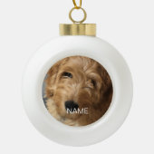 Benutzerdefinierter Bildname des Fotos Keramik Kugel-Ornament (Vorderseite)