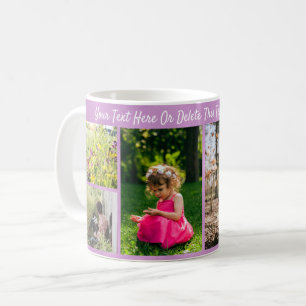 Benutzerdefinierter Bildtext/ Hübsche Imitate Lila Kaffeetasse