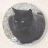 benutzerdefinierter Black Cat-Untersetzer Untersetzer (Vorne)