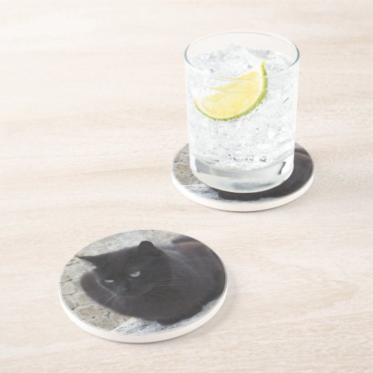 benutzerdefinierter Black Cat-Untersetzer Untersetzer (Seite)