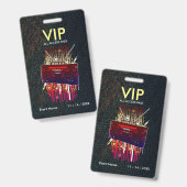 Benutzerdefinierter Blau-Grau-VIP-Pass mit profess Ausweis (Vorder- & Rückseite)