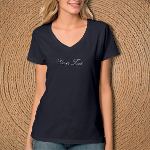 Benutzerdefinierter, blau-V-Neck-T - Shirt für Tex