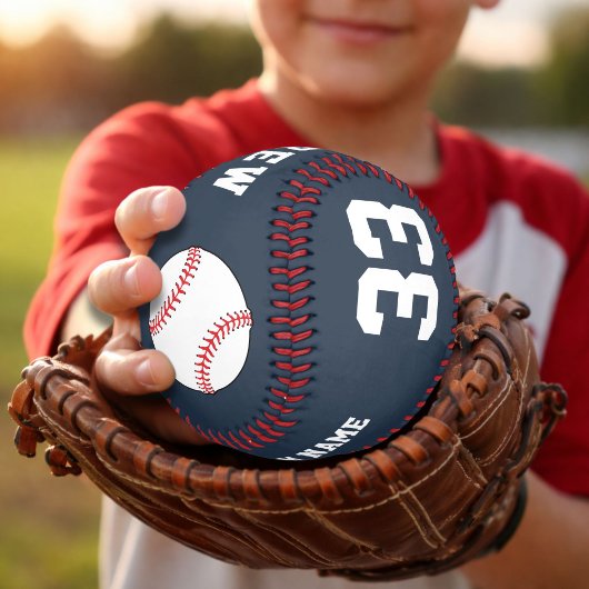 Benutzerdefinierter blauer Baseball mit Name Team