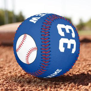 Benutzerdefinierter blauer Baseball mit Name Team 
