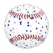 Benutzerdefinierter blauer Baseball mit Punkten (Rückseite)