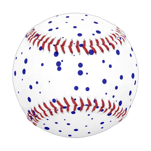 Benutzerdefinierter blauer Baseball mit Punkten (Vorderseite)