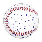 Benutzerdefinierter blauer Baseball mit Punkten (Vorderseite Links)