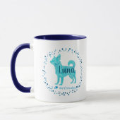 Benutzerdefinierter blauer Chihuahua-Becher Foto P Tasse (Links)