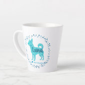 Benutzerdefinierter blauer Chihuahua-Becher mit Fo Milchtasse (Linke Ecke)