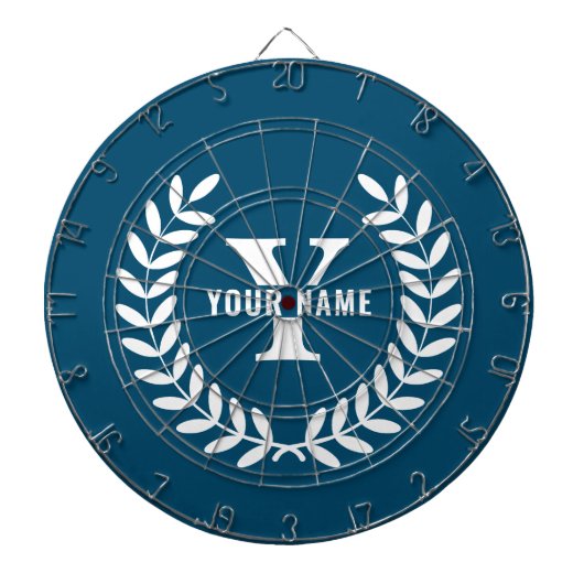 Benutzerdefinierter blauer Dartboard - Personalisi Dartscheibe (vorne)