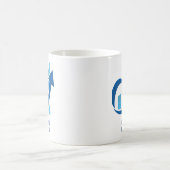 Benutzerdefinierter blauer Finanzbecher Kaffeetasse (Mittel)