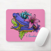 Benutzerdefinierter blauer Frosch  Mousepad (Mit Mouse)