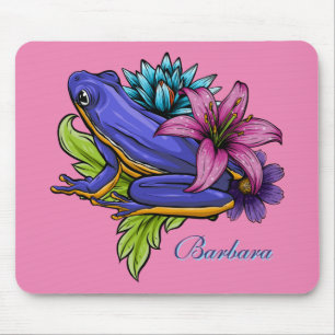 Benutzerdefinierter blauer Frosch  Mousepad