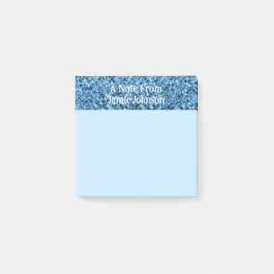 Benutzerdefinierter blauer Glitzer Glitzern hellbl Post-it Klebezettel