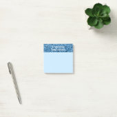 Benutzerdefinierter blauer Glitzer Glitzern hellbl Post-it Klebezettel (Büro)