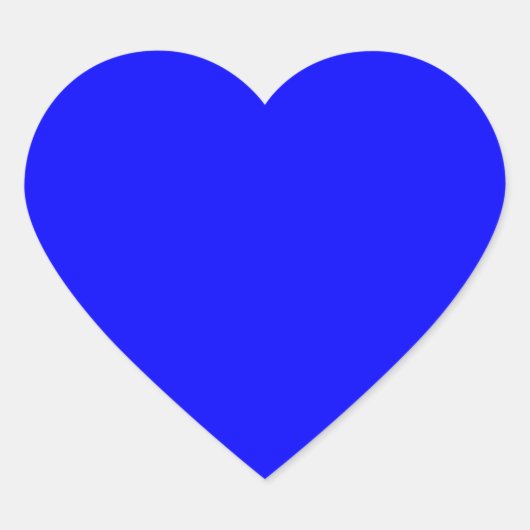 Benutzerdefinierter blaufarbiger Designer Herz-Aufkleber (Vorderseite)