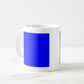 Benutzerdefinierter blaufarbiger Designer Kaffeetasse (Vorderseite Links)