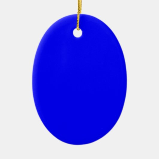 Benutzerdefinierter blaufarbiger Designer Keramik Ornament (Vorne)