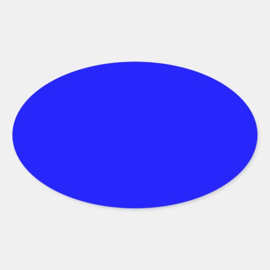 Benutzerdefinierter blaufarbiger Designer Ovaler Aufkleber (Vorderseite)