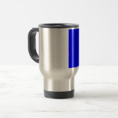 Benutzerdefinierter blaufarbiger Designer Reisebecher (Vorderseite Links)
