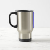 Benutzerdefinierter blaufarbiger Designer Reisebecher (Links)