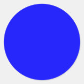 Benutzerdefinierter blaufarbiger Designer Runder Aufkleber (Vorderseite)