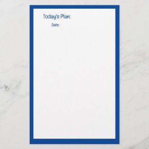 Benutzerdefinierter Blue Border-Farbplaner zum Aus Briefpapier