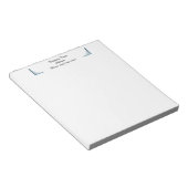 Benutzerdefinierter Blue Corner Business Notepad Notizblock (angewinkelt)
