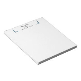 Benutzerdefinierter Blue Corner Business Notepad Notizblock