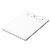 Benutzerdefinierter Blue Corner Business Notepad Notizblock (Rotiert)