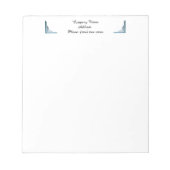 Benutzerdefinierter Blue Corner Business Notepad Notizblock (Vorderseite)