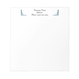 Benutzerdefinierter Blue Corner Business Notepad Notizblock