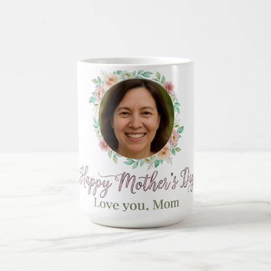 Benutzerdefinierter Blumen-Muttertags-Kaffeebecher Kaffeetasse (Mittel)