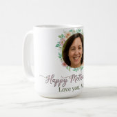Benutzerdefinierter Blumen-Muttertags-Kaffeebecher Kaffeetasse (Vorderseite Links)