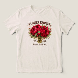 Benutzerdefinierter Blumenbauer Florales Geschäft  Tri-Blend Shirt