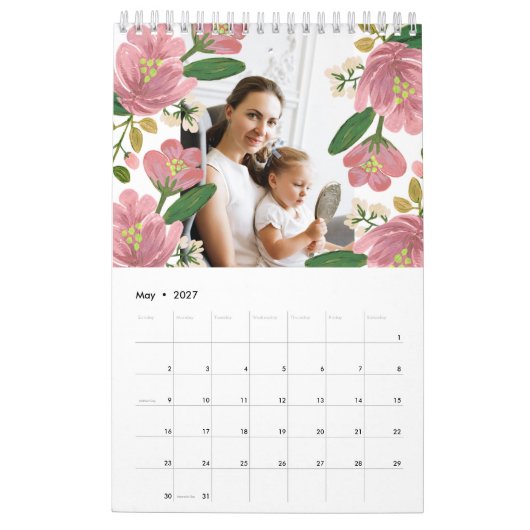 Benutzerdefinierter Blumenkalender Kalender (Mai 2027)