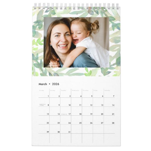 Benutzerdefinierter Blumenkalender Kalender (Mär 2026)