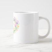 Benutzerdefinierter Blumiger Herz Muttertagsbecher Jumbo-Tasse (Rechts)