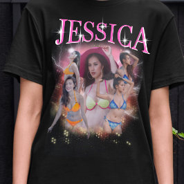 Benutzerdefinierter Bootleg-Rap Vintag Graphic T-Shirt