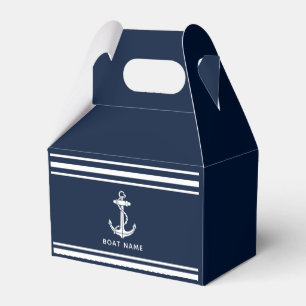 Benutzerdefinierter Bootsanker und Name Nautical Geschenkschachtel