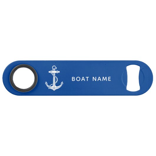 Benutzerdefinierter Bootsanker und Name Speed Flaschenöffner (Vorderseite (Horizontal))
